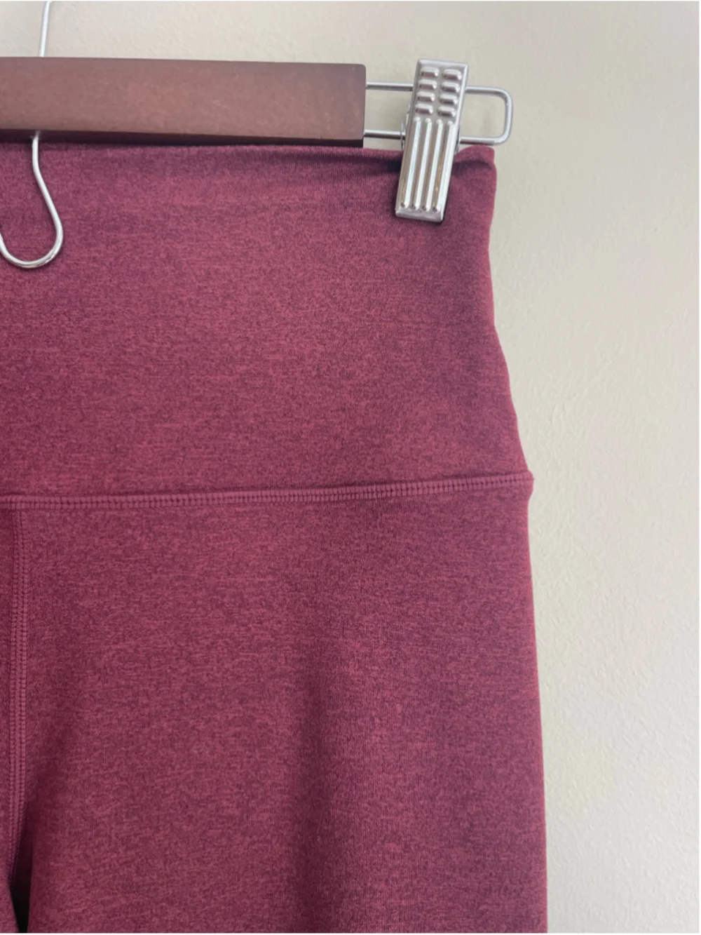 Quince Ultra Soft Activewear Set Women M Burgundy Crop Tank High Rise Leggings
